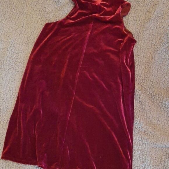 Maurices marron turtleneck sleeveless velvet dress - Picture 9 of 11